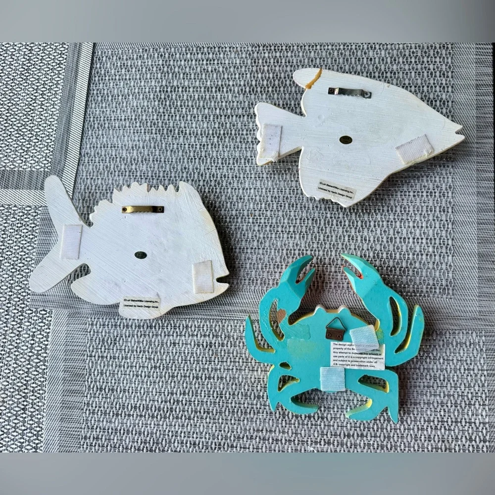 Colorful Fish and Crab Wall Decor Set